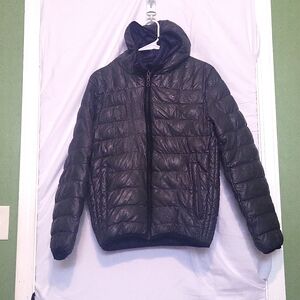 Tommy Hilfiger Double Layer Coat with Hood. Black size Small